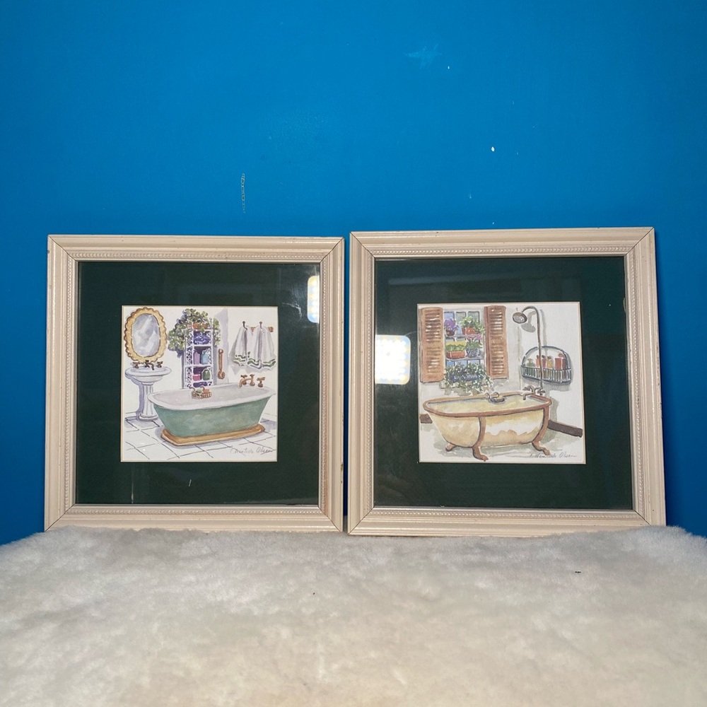 Charlene Winterle Olson Bathroom frame 8.5 x 8.5 inch